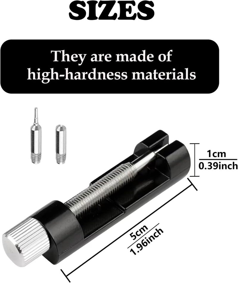 Kinobo Watch Link Removal Kit, Tools to Adjust and Remove Bracelets，Pin Remover for Sizing Strap，Watch Band Adjustment Tool Kit with Extra Replacement - Image 3